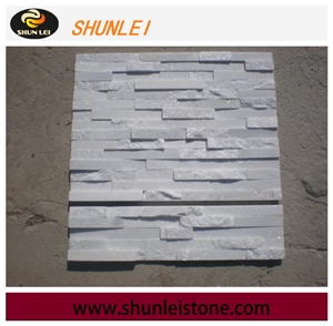 Milky White Cultured Stone,Ledge Marble Stone Wall