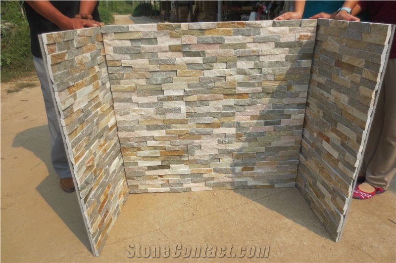 Rough Oyster Slate Stacked Stone ,Natural Slate Wall Panel and Ledge Culture Stone , Corner Stone Clearance, Ledge Stone Fireplace Surround Decorative