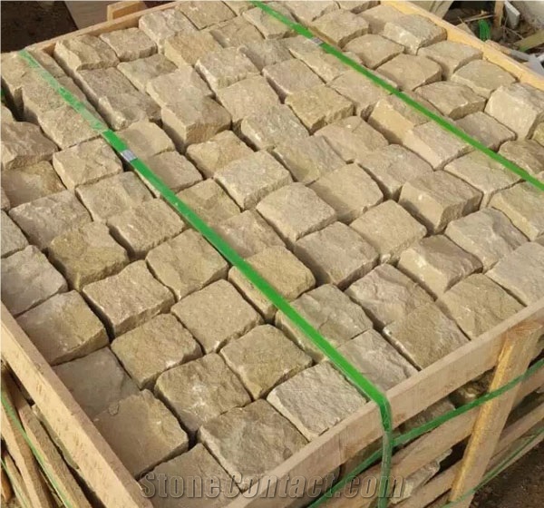 Sandstone Cube Stone&Pavers with Different Colors/Sandstone Paving Sets/Natural Stone Courtyard Road Pavers/Sandstone Cobble Stone