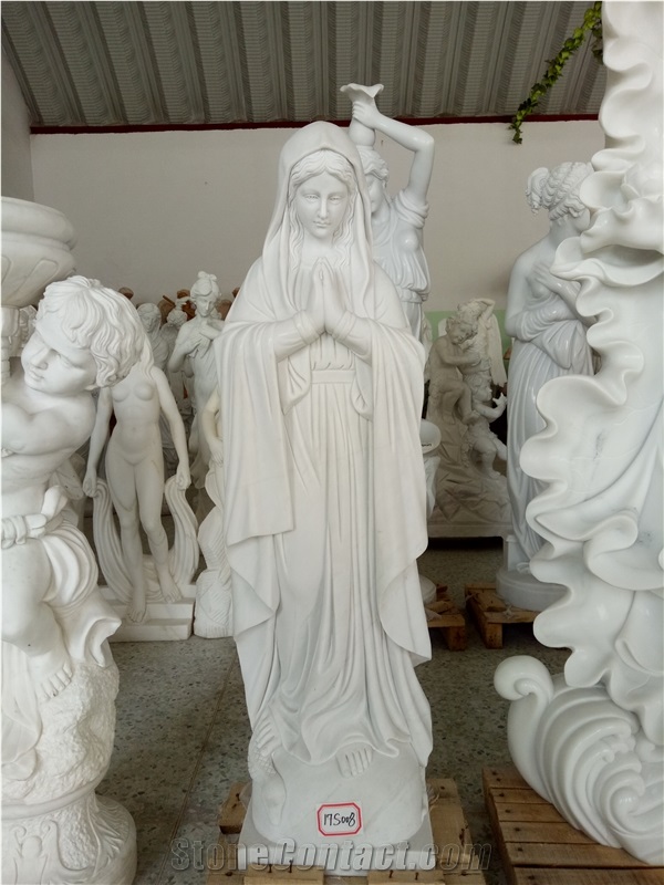 White Marble Stone Maria Carving Statue Sculptures