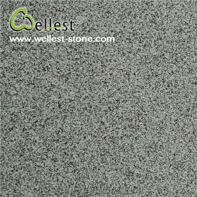 G654 Sesame Black Natural Granite Bush Hammered Granite Floor Tile Non-Slip Floor Covering Tile