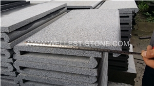 Natural Granite G654 Sesame Padang Dark Grey Flamed Granite Drop Face Bullnose Edge Coping Tile Step and Paver