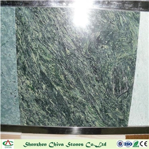 Natural Stone Peacock Green Marble Tiles Green Marble Slabs for Countertops/Wall Tiles
