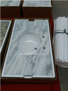 Bathroom Vanity Unit with White Marble Vanity Top Wholesale