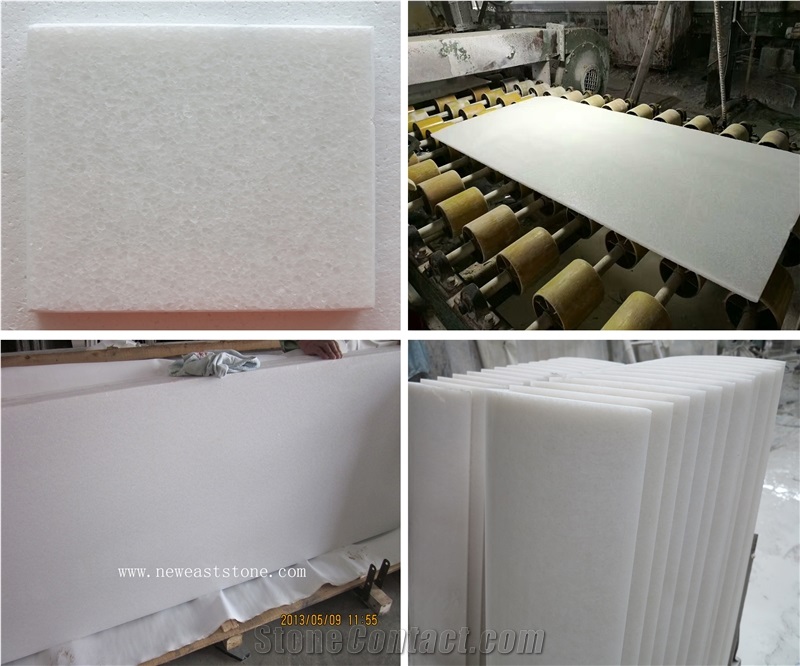 China Absolute White Pure White Milk White Crystal White Marble Slab and Tiles Wholesale