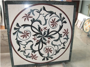 Flower Waterjet Marble Tiles Design Floor Pattern Tile Wholesale