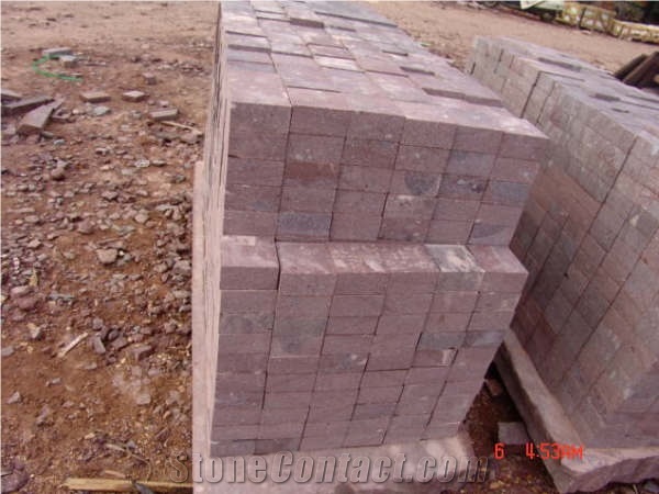 Red Porphyry Putian Red Dayang Red Granite Cubes,Cobblestone Paving Stone, Cobble Stone, Cube Pavers Wholesale
