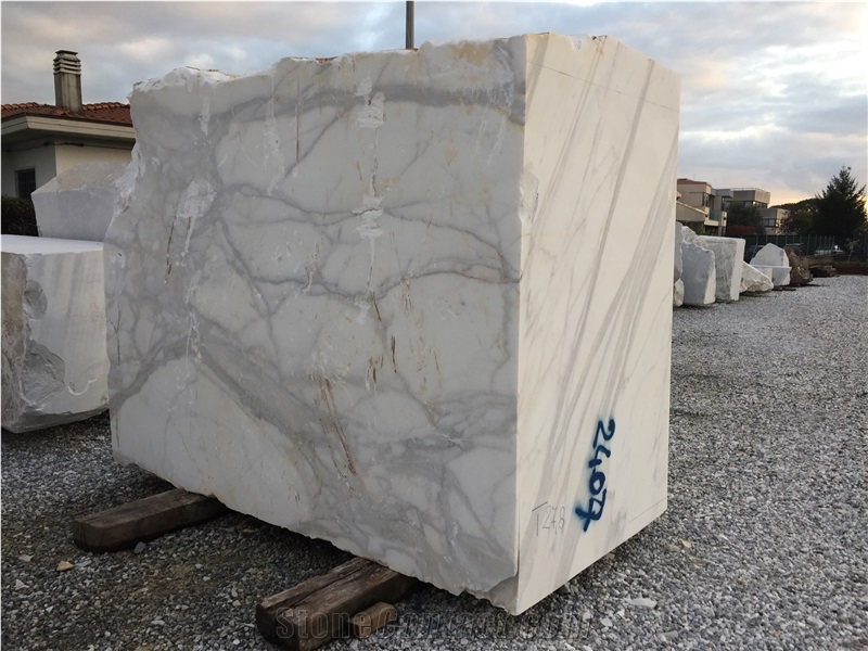 Calacatta Gold Marble Block, Italy White Marble