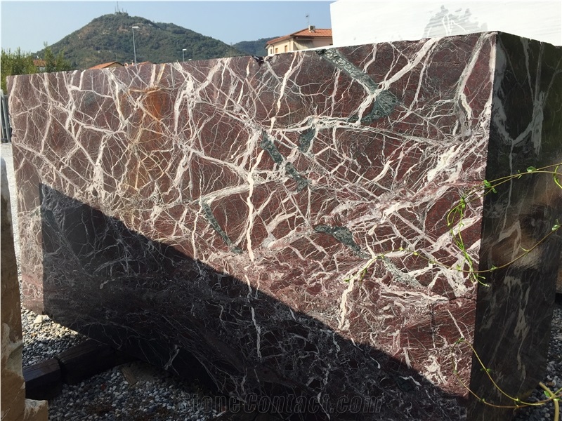 Rosso Levanto Marble Block, Italy Red Marble