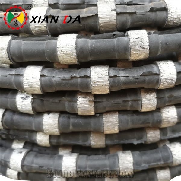 11.5mm Rubber Sintered Beads Diamond Wire Saw for Stone Marble Granite Cutting,Quarry Diamond Wires,Diamond Wire Saws for Quarry