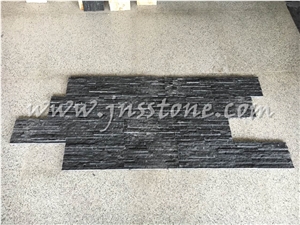 Nero Marquina Stacked Stone / China Black Marble Culture Stone / Wall Panel / Split Stacked Stone