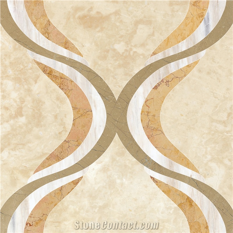 For Floor 3d Water Jet Marble Tile,On Sale Marble Cutting Medallion on Stock