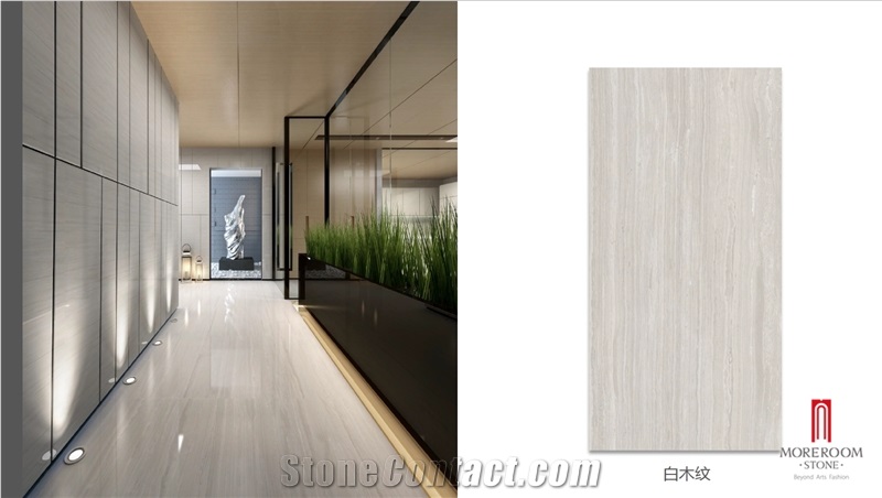 High Quality 24x24 Light Wood Vein Polished Floor Marble Tile