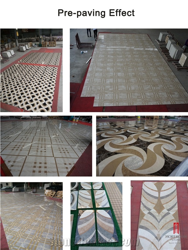 Moreroom Stone Marble Pattern Medallion Tiles for Wall and Flooring