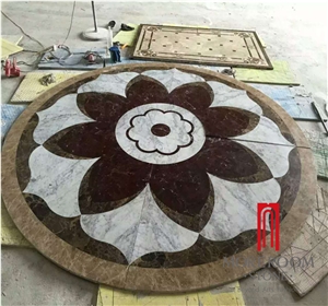 Moreroom Waterjet Composite Ceramic Backed Marble Medallions