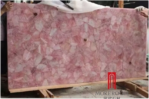 Translucent Semiprecious Vanity Tops for Sale, Natural Pink Gemstone Factory Direct Sale