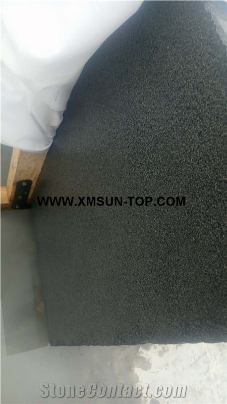 Bush Hammered Shanxi Black Granite Tile& Cut to Size/China Black Granite Panel/North Mountain Black Granite Paver/China Absolute Black Granite Tile