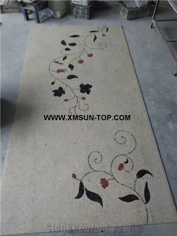 Flower Patterns Mosaic Medallions/Rectangle Medallions/Composited Medallion/Floor Medallions/Interior Decoration/Rosettes/Carpet Medallions