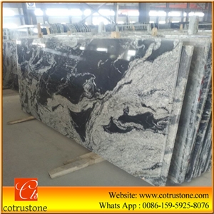 Chinese Black and White Polish Marble Slab, Interior Panda White Marble Slabs and Tiles Wall Paving and Covering, Antique Black Marble