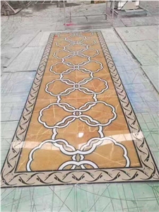 Cheap Polished Round Water Jet Medallions Inlay Flooring Tiles, Flooring Paving Tiles Patterns, Decorated Hotel Lobby and Hall Tiles