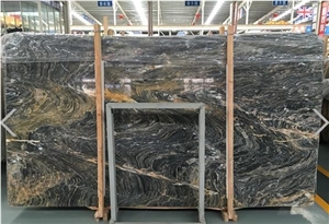 Quarry Direct Supply Van Gogh with Cross Cut Marble Iran Multi-Colors & Wall Cladding, Multi-Colors Polished Marble Tiles & Slabs for Interior Dec