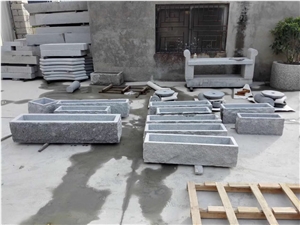 Chinese Light Grey Granite Zima White Grey Sardo Jinjiang G603 Granite Plant Port Boxes for Landscaping