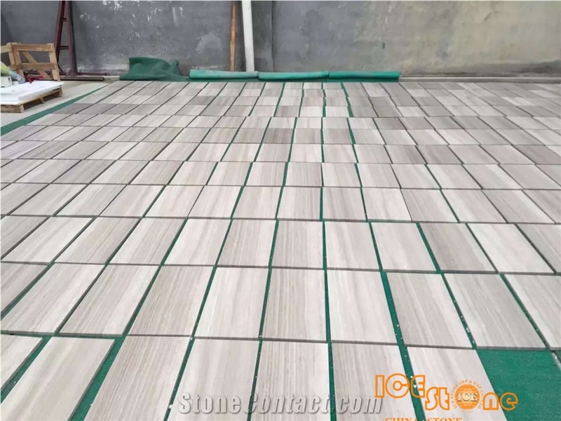 A Class White Wood Marble Tiles & Slabs, Athen Silver Wall and Floor Coverings, Chinese Guizhou Wooden Light Grey Nature Stone, Factory Owner Gangsaw