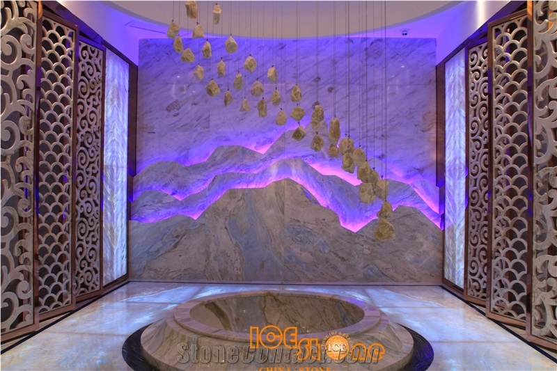 China Blue River Marble,Moon River,Lemon Ice,Changbai White Jade,Exterior - Interior Wall and Floor Applications,Stairs, Window Sills,Spring Rive Slab