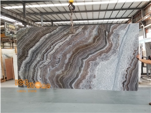 China Exclusive Grey Wave Marble,Tiles & Slabs,Cordillera Natural Stone, Polished , Bookmatched, Cover, Hotel, Floor, Own Quarry,Direct Factory,