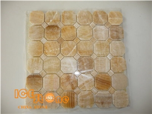 China Honey Onyx Basketweave,Herringbone,Penny Round,Subway,Mini Brick,Good for Interior Wall and Floor Applications