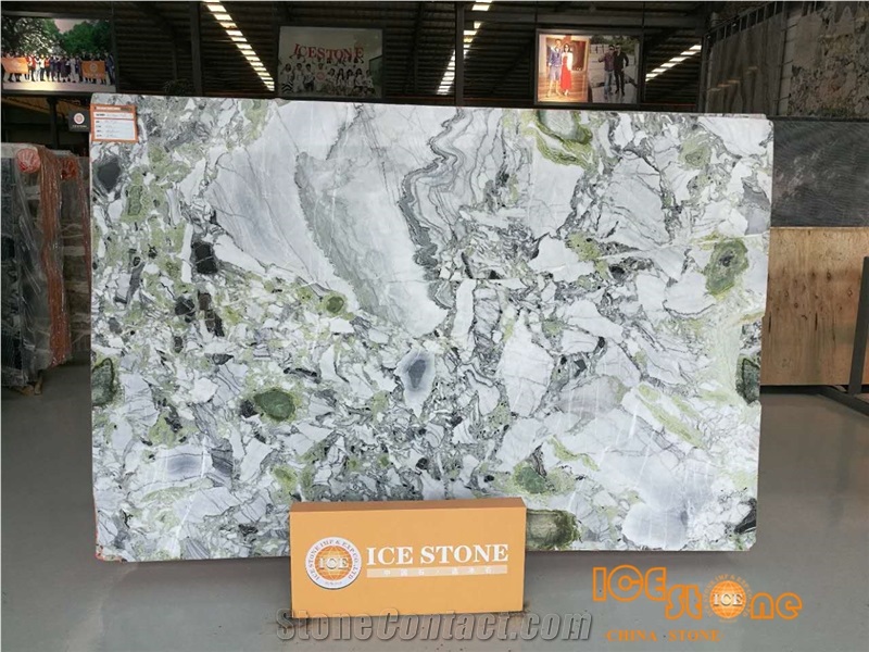 China Ice Connect Marble,Chinese Green Slabs&Tiles,Good for Bookmatch,Nice Decorated Stone,Interior Wall and Floor Applications,Countertops,Wall