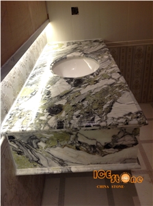 China Ice Connect Marble,Chinese Green Slabs&Tiles,Good for Bookmatch,Nice Decorated Stone,Interior Wall and Floor Applications,Countertops,Wall