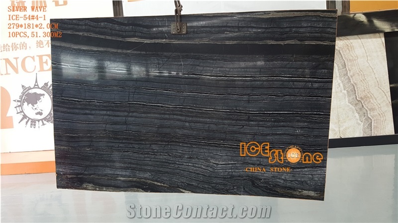 China Kenya Silver Wave Polished Leather Brushed Finished Marble Tiles & Slabs/Zebra Black/Wall Floor Covering/Project/Big Quantity/Cheap Price