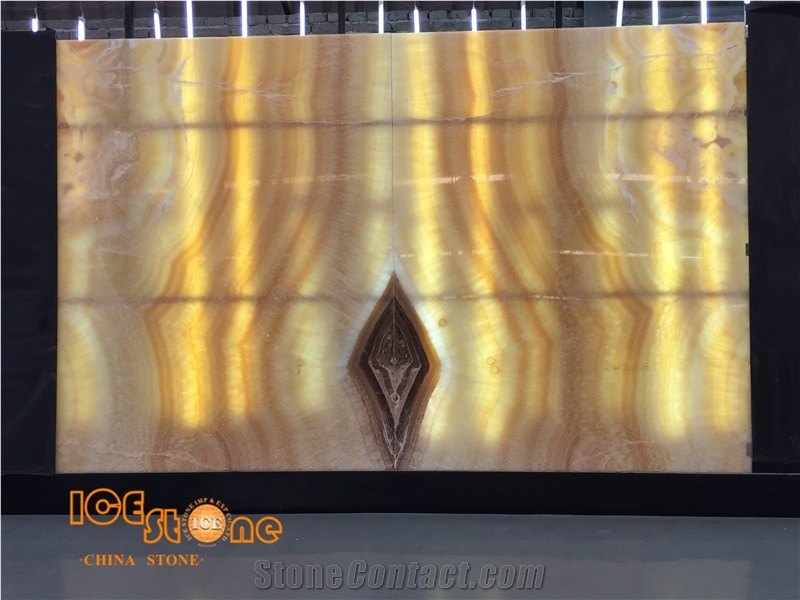 China Nature Yellow Honey Onyx ,Chinese Champagne Slabs&Tiles,Interior Wall and Floor Applications,Countertops,Wall Capping,Warehouse