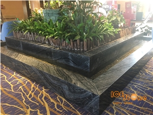 China Silver Wave Marble,Chinese Black Wood Vein Slabs& Tiles,Rosewood Grain,Black Forest