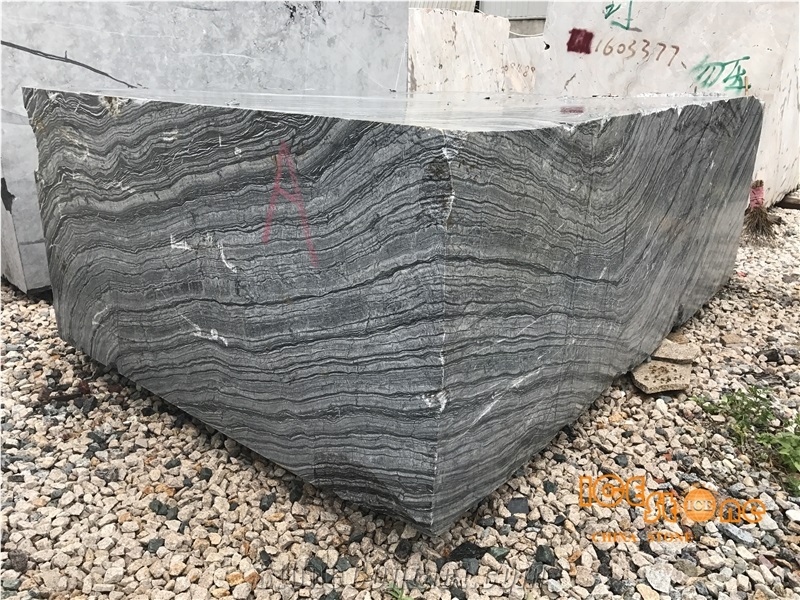 China Silver Wave Marble,Chinese Black Wood Vein Slabs& Tiles,Rosewood Grain,Black Forest