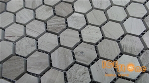 China White Wood Marble Mosaic Tiles,Basketweav,Herringbone,Penny Round,Subway,Mini Brick,Beautiful ,Good for Interior Wall and Floor Applications