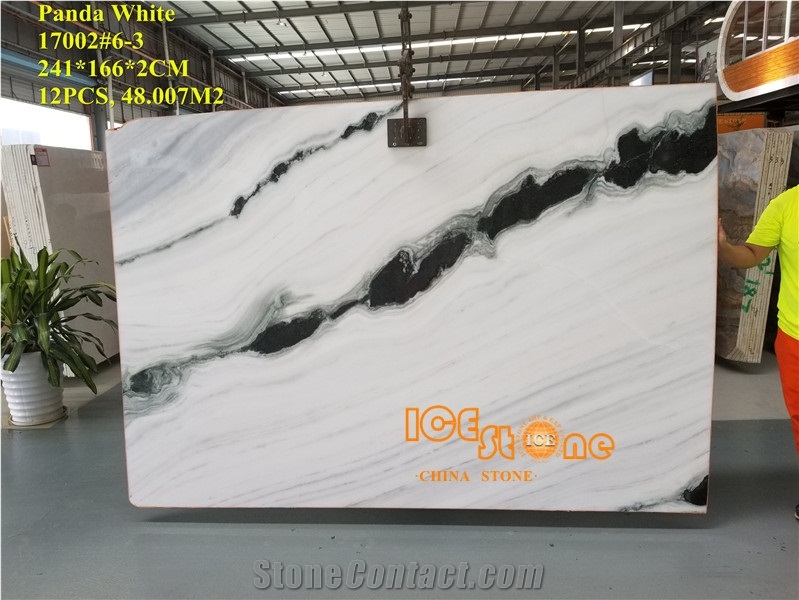 Good Price China Polished Panda White Natural Marble Tiles & Slabs/Chinese Hotel Floor Covering/Tv Set Bookmatch Wall/Stone/Popular in Europe and Usa