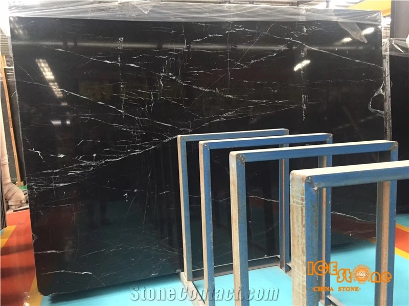 Nero Marquina, Best China Black with White Veins Marble Slabs & Tiles, Chinese Natural Stone for Project, Cut to Size, Polished