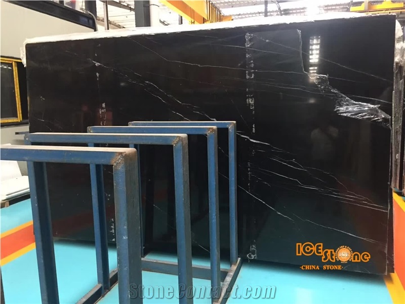 Nero Marquina, Best China Black with White Veins Marble Slabs & Tiles, Chinese Natural Stone for Project, Cut to Size, Polished