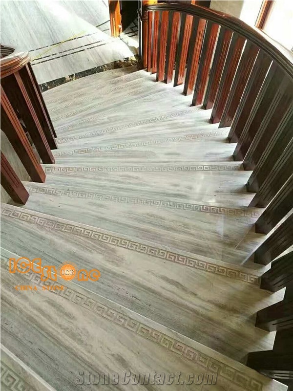 Platinum Wood/Birkin Blue Wood Marble Slabs and Tiles/Light Blue Color/Can Do 1cm Tile/Big Quantity/Stable/Floor Cover/Wall Covering/Hotel Design
