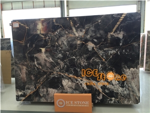 Venice Gold/Color Painting/Black & Grey/China Polished Slabs/Tiles/Cut to Size/Natural Stone Products/Floor/Wall Covering/Bookmatch Marble/Own Quarry/