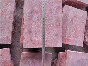 G666 Red Porphyry Shouning Red Cube Stone