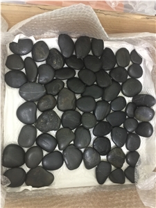 Natural Black River Pebbles Polished