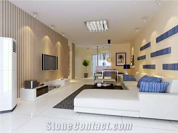 White Nano Glass Stone Tile Floor Covering, Interior Wall, Flooring Tile Interior Stone