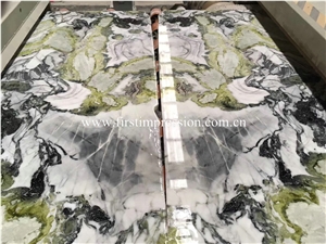 Beauty White Marble Slabs & Tiles/ White Beauty Luxury Marble/ Cold Jade/ Colorful Jade Marble Slab Cut to Size/ Ice Connect Marble Big Slabs