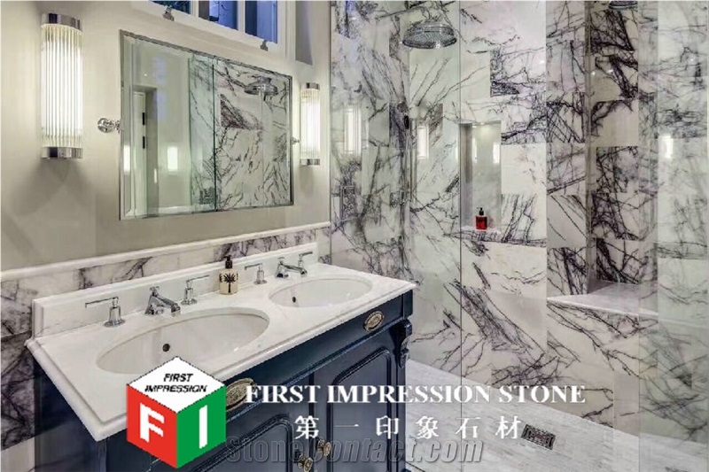High Quality & Best Price Lilac White Marble Slabs & Tiles/ New Polished Floor Covering Tiles/ Walling Tiles/ Turkey Marble Big Slabs