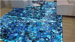 High Quality Blue Agate Semiprecious Stone Slabs/ Blue Agate Semi Precious Slabs/ Blue Agate Gemstone Slabs/ Colorful Agate Big Slabs and Tiles