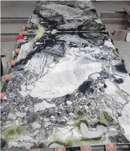 Hot Sale Green Marble/ Beauty White Marble Slabs & Tiles/ Luxury Marble/ Cold Jade/ Colorful Jade Marble Slab/ Ice Connect Marble Big Slabs