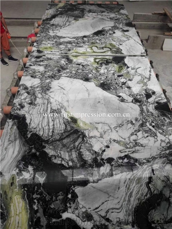 Hot Sale Green Marble/ Beauty White Marble Slabs & Tiles/ Luxury Marble/ Cold Jade/ Colorful Jade Marble Slab/ Ice Connect Marble Big Slabs